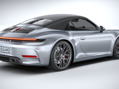 Porsche 911 Carrera Cabriolet Aerokit 2025 3D Model