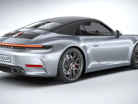Porsche 911 Carrera Cabriolet Aerokit 2025 Model 3D
