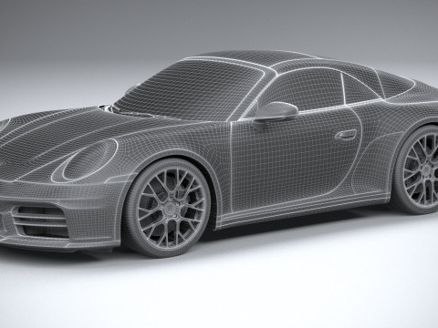 Porsche 911 Carrera Cabriolet Aerokit 2025 3D Model