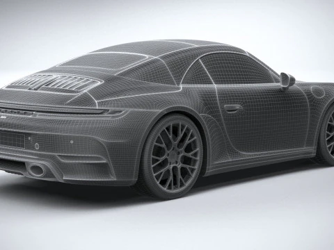Porsche 911 Carrera Cabriolet Aerokit 2025 Model 3D