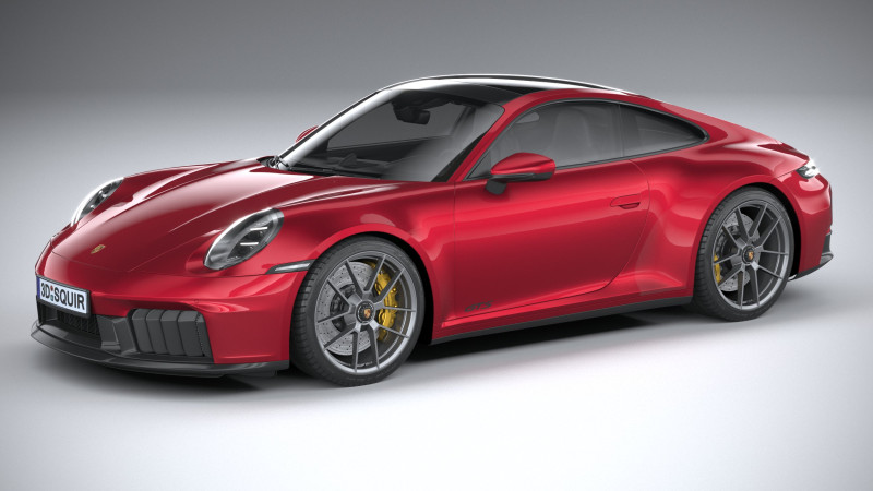 Porsche 911 Carrera GTS 2025 3D 모델 .c4d .max .obj .3ds .fbx .stl .blend 