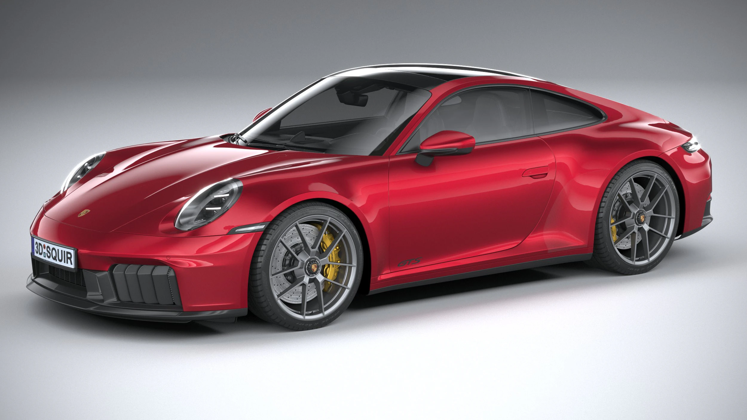 Porsche 911 Carrera GTS 2025 3D Model .c4d .max .obj .3ds .fbx .stl .blend 