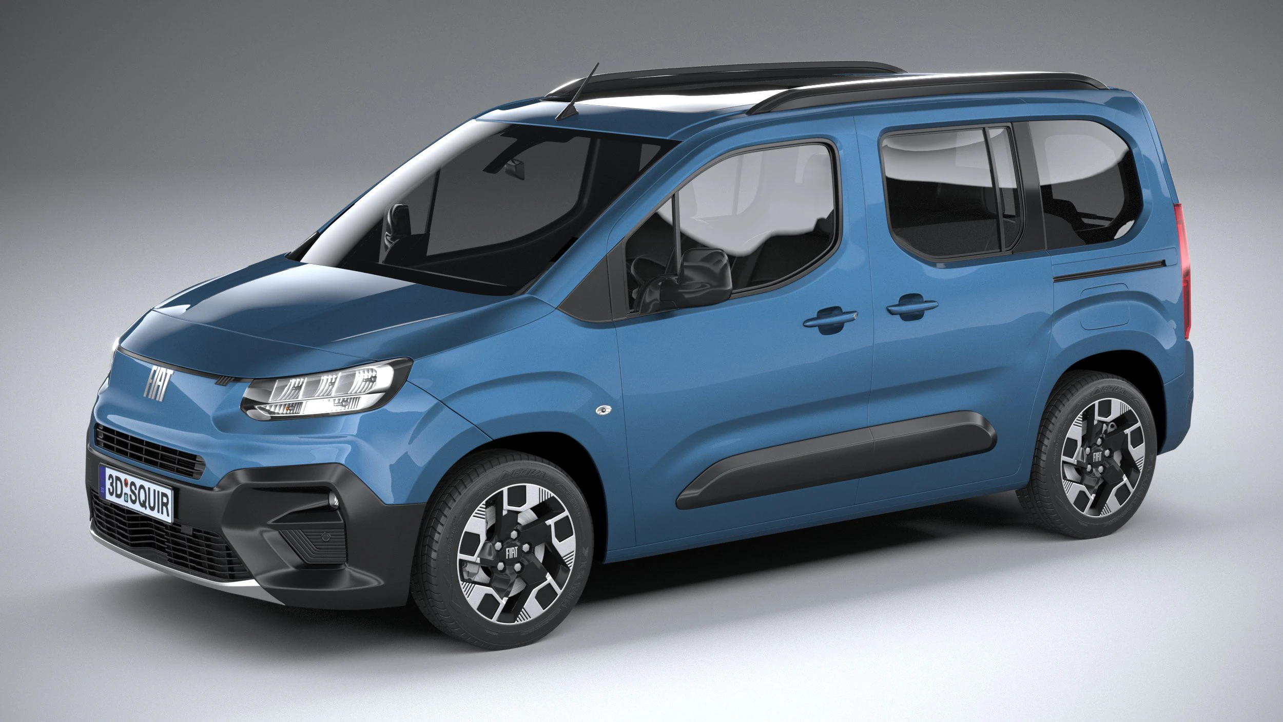 Fiat Doblo Passenger 2024 3D Model .c4d .max .obj .3ds .fbx .stl .blend 