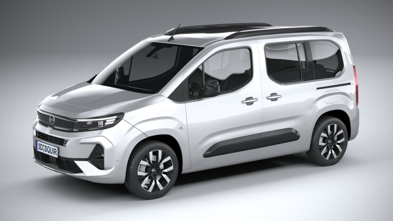 Opel Combo Passenger 2024 Model 3D .c4d .max .obj .3ds .fbx .stl .blend 