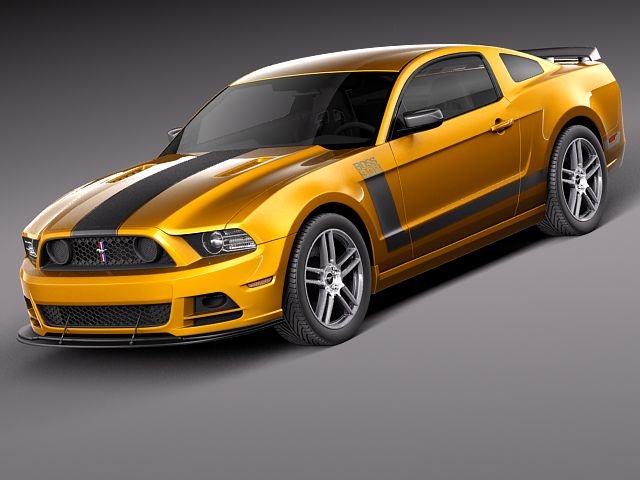 Mustang Boss 302 2013 Model 3D .c4d .max .obj .3ds .fbx .stl .blend 