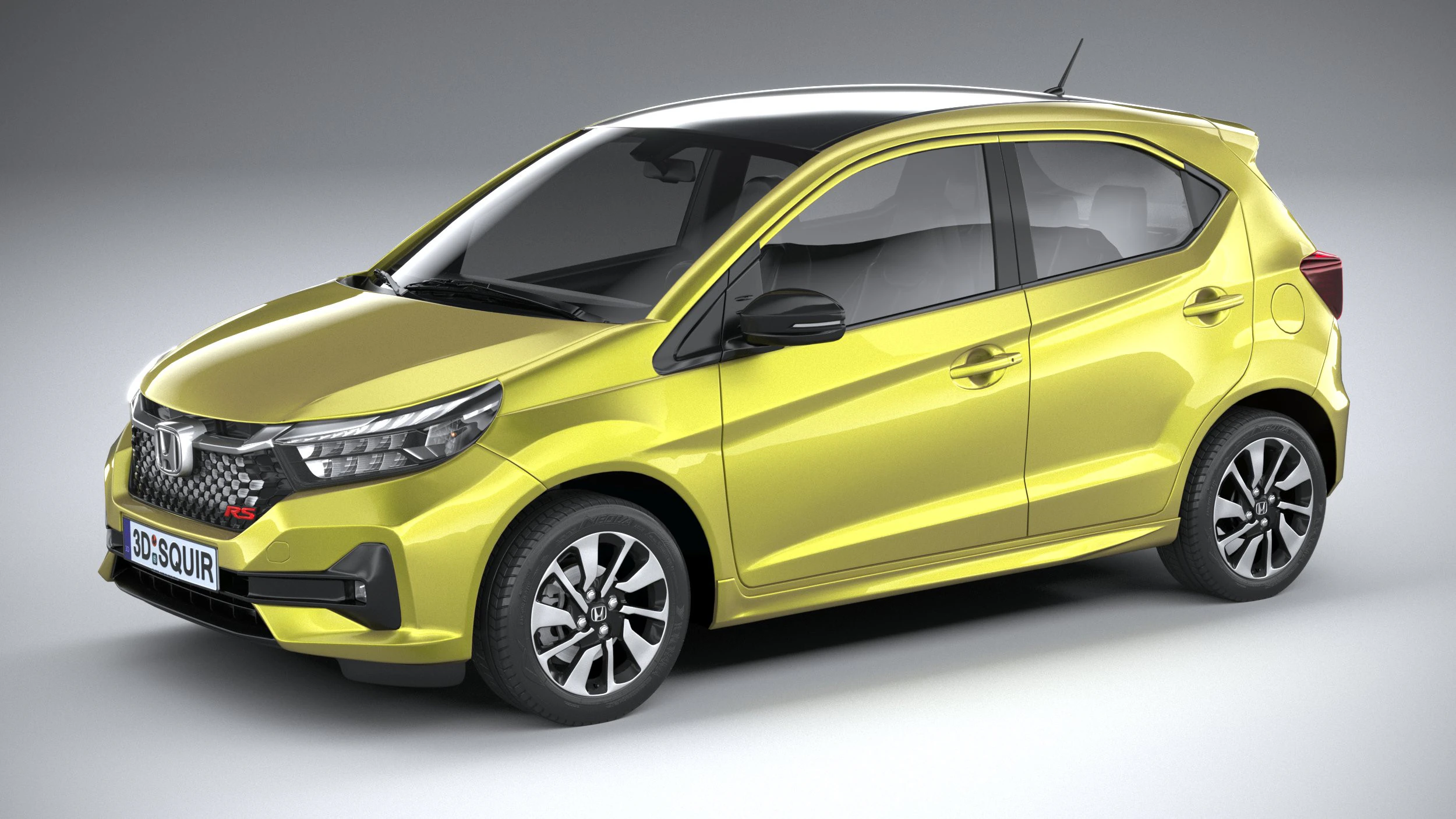 Honda Brio RS 2024 3D Model .c4d .max .obj .3ds .fbx .stl .blend 