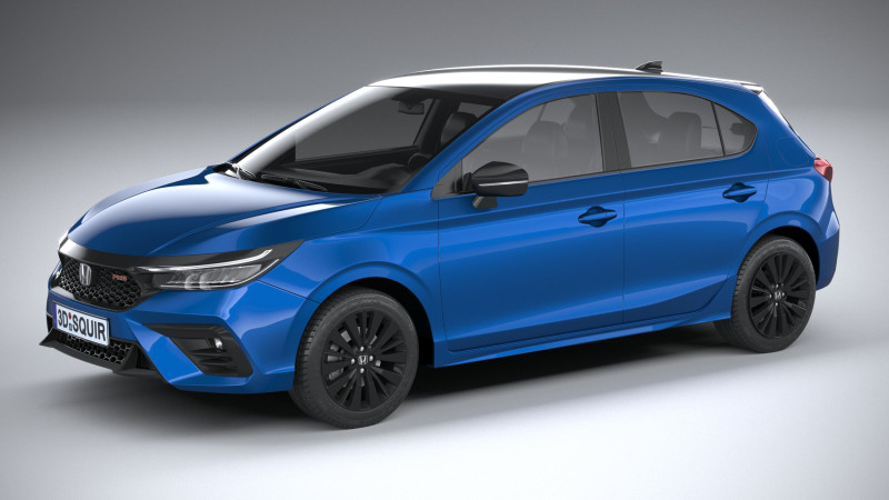 Honda City RS Hatchback 2024 3D Model .c4d .max .obj .3ds .fbx .stl .blend 