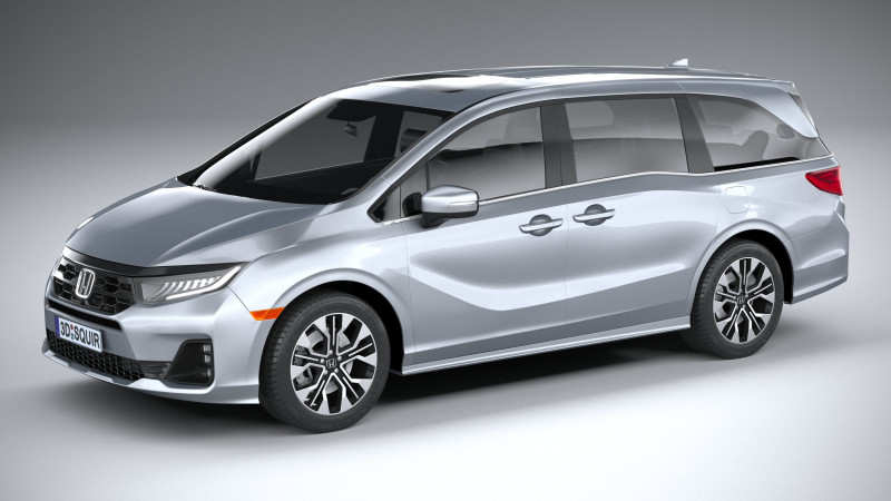 Honda Odyssey 2025 3D Model .c4d .max .obj .3ds .fbx .stl .blend 