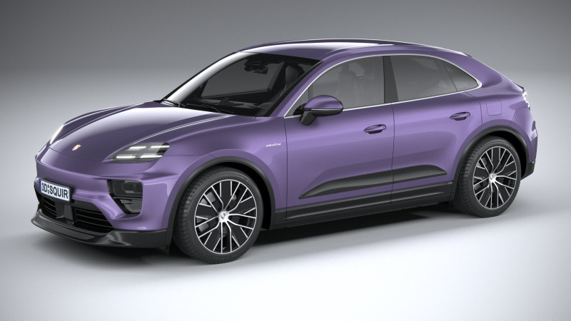 Porsche Macan 2025 3D Model .c4d .max .obj .3ds .fbx .stl .blend 