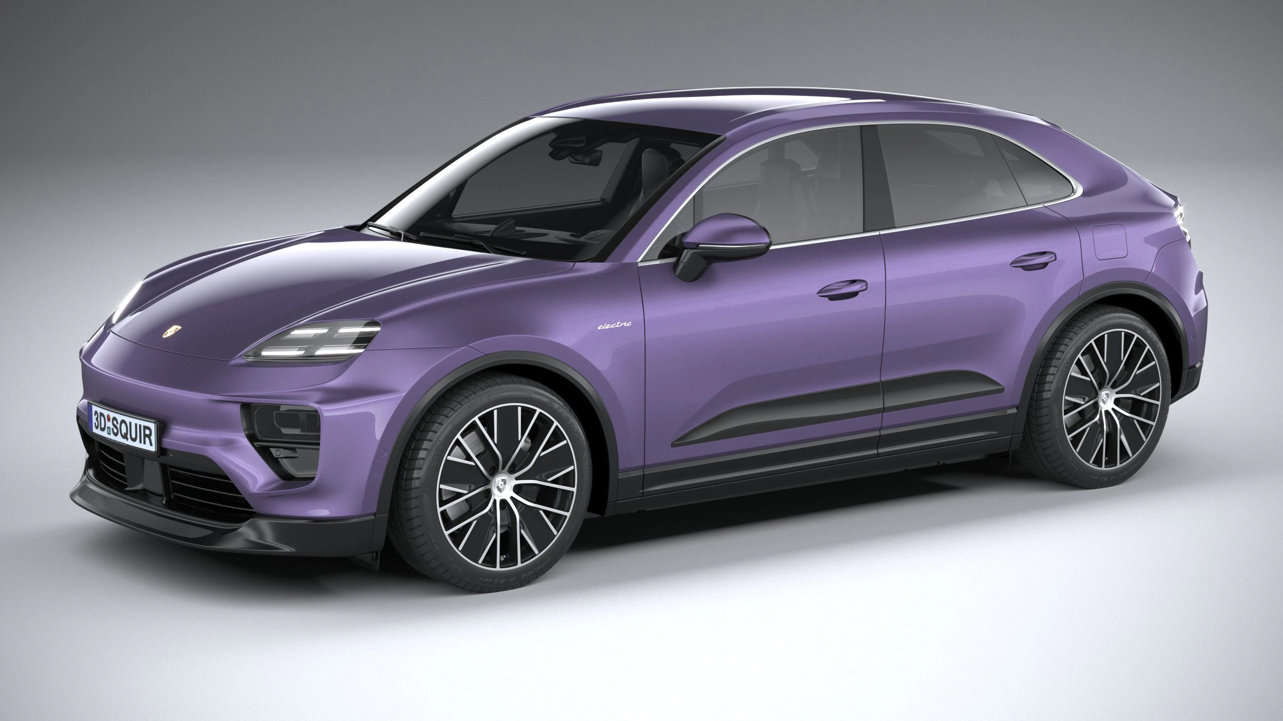 Porsche Macan 2025 3D Model .c4d .max .obj .3ds .fbx .stl .blend 