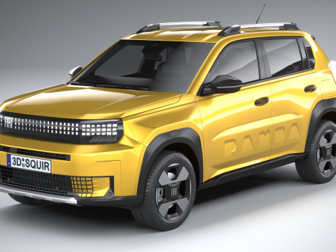 Fiat Grande Panda 2025 3D-Modell