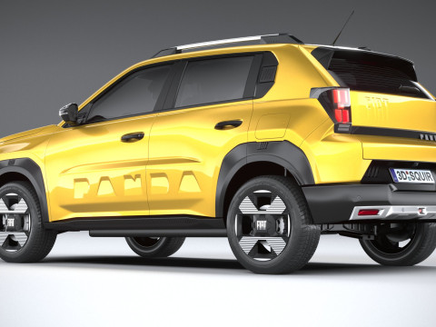Fiat Grande Panda 2025 3D-Modell