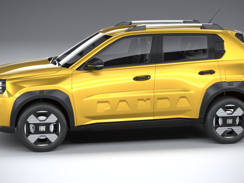 Fiat Grande Panda 2025 3D-Modell