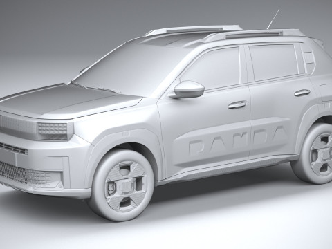 Fiat Grande Panda 2025 3D-Modell
