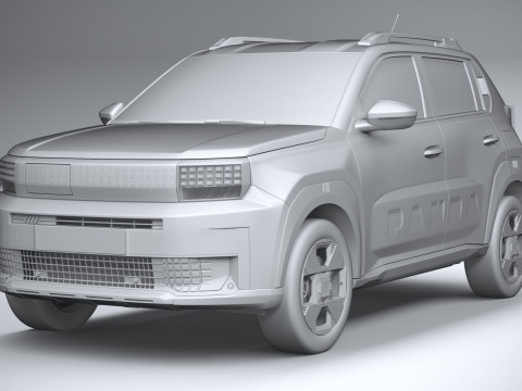 Fiat Grande Panda 2025 3D-Modell