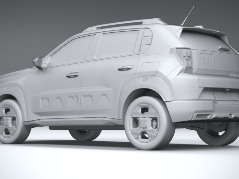 Fiat Grande Panda 2025 3D-Modell