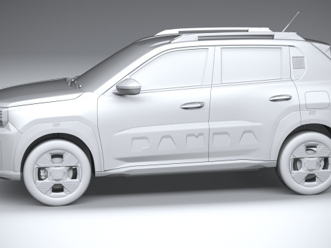 Fiat Grande Panda 2025 3D-Modell