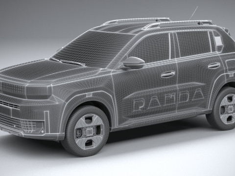 Fiat Grande Panda 2025 3D-Modell