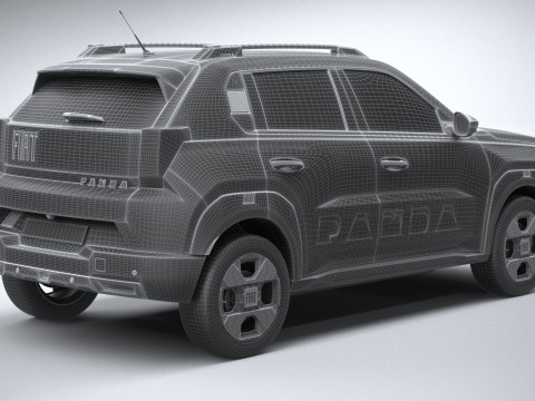 Fiat Grande Panda 2025 3D-Modell