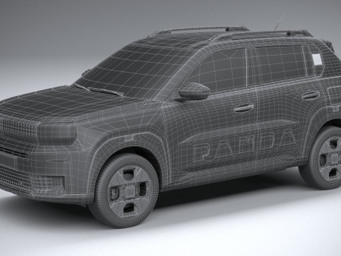 Fiat Grande Panda 2025 3D-Modell