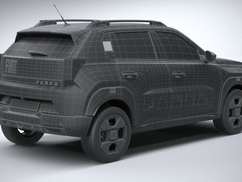 Fiat Grande Panda 2025 3D-Modell
