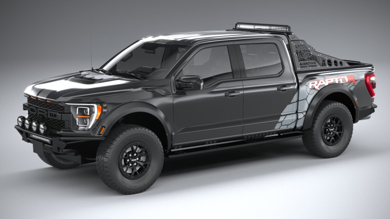 F-150 Raptor R 2023 3D Модель .c4d .max .obj .3ds .fbx .stl .blend 