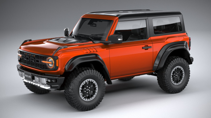 Bronco Raptor 2-door 2022 3D Model .c4d .max .obj .3ds .fbx .stl .blend 
