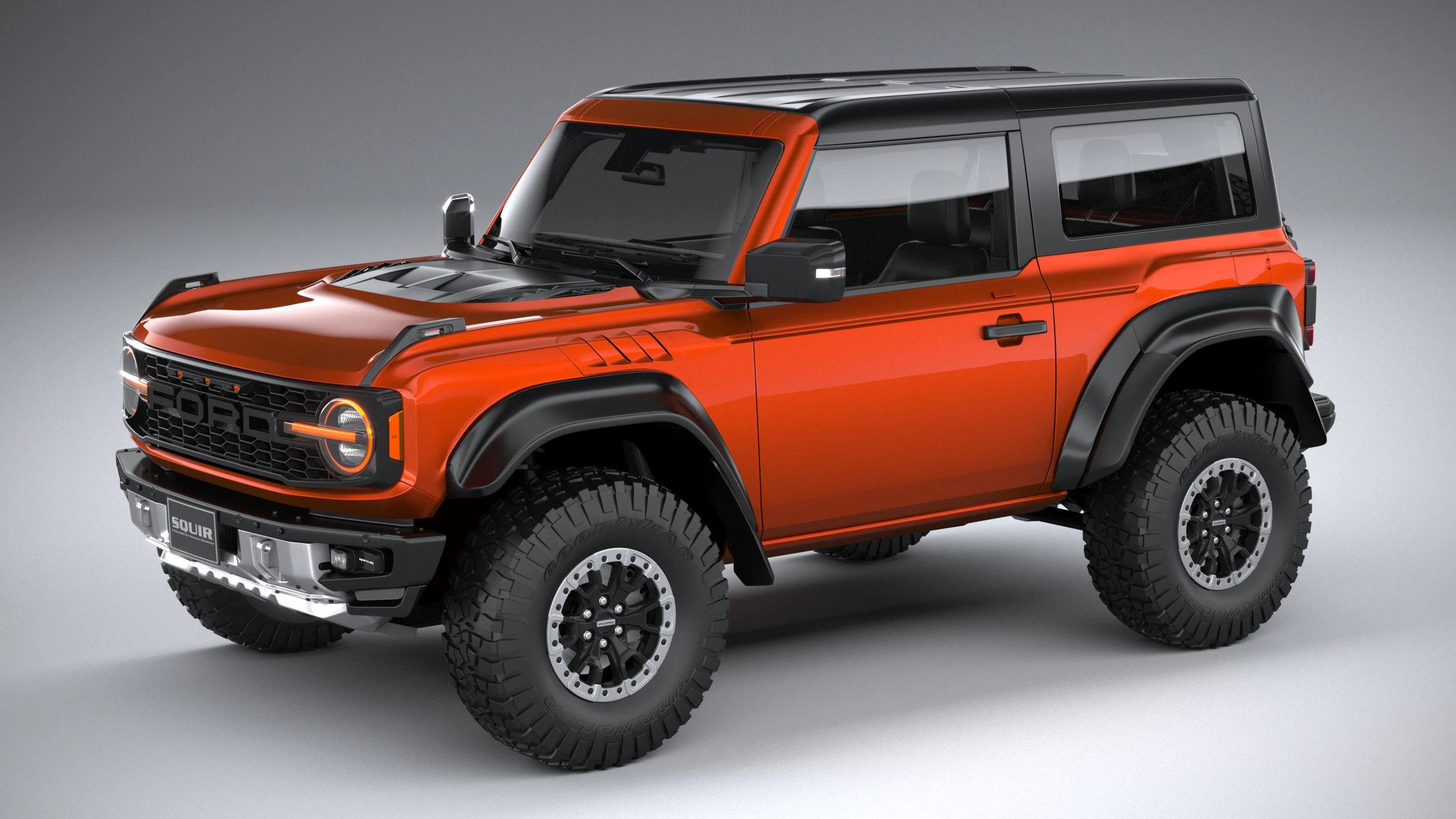Bronco Raptor 2-door 2022 3D Model .c4d .max .obj .3ds .fbx .stl .blend 