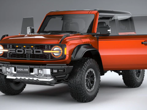 Bronco Raptor 2-door 2022 3D Model
