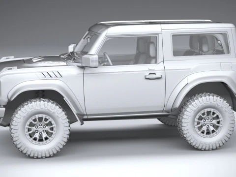 Bronco Raptor 2-door 2022 3D Model