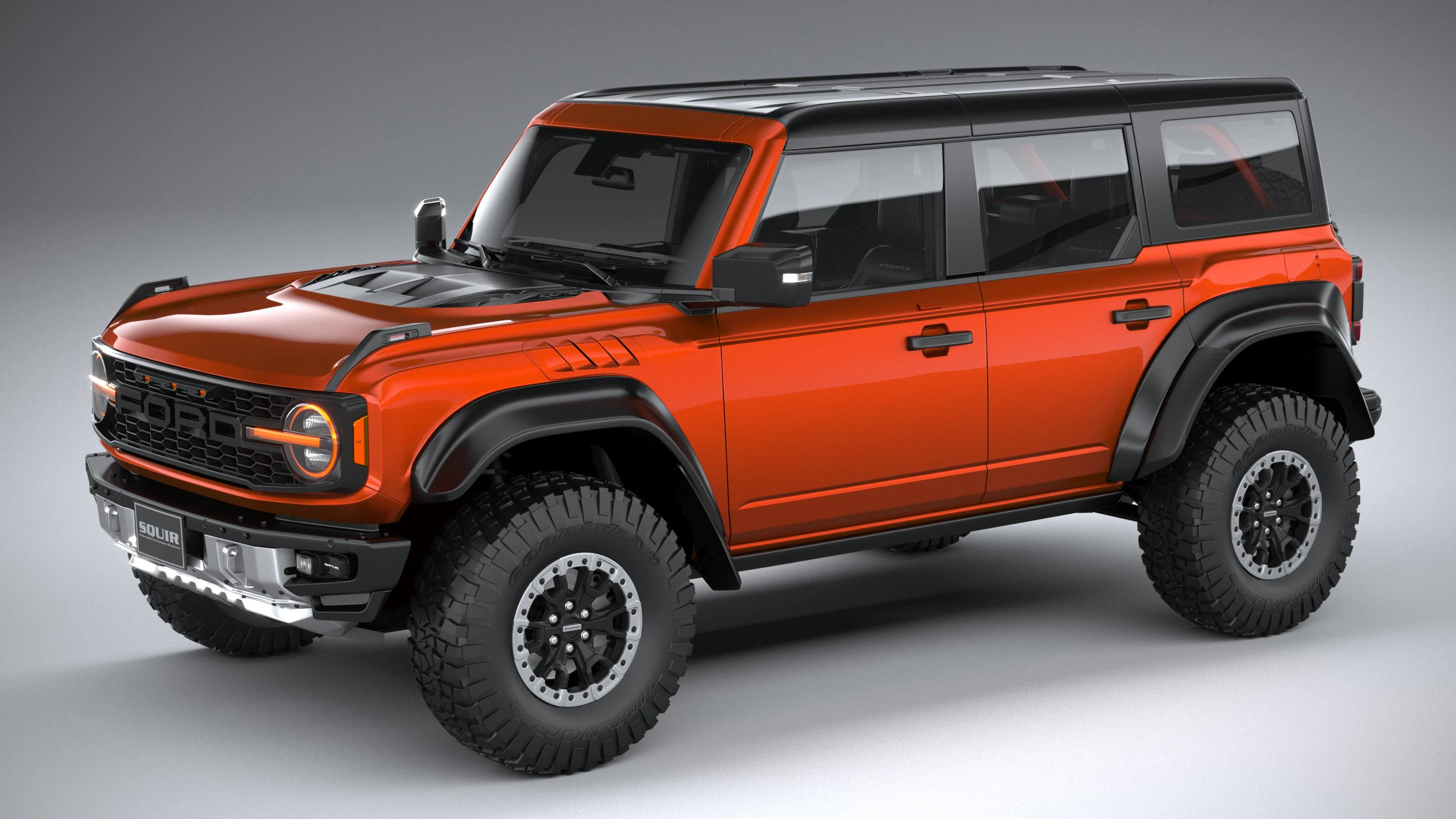 Bronco Raptor 4-door 2022 3D Model .c4d .max .obj .3ds .fbx .stl .blend 