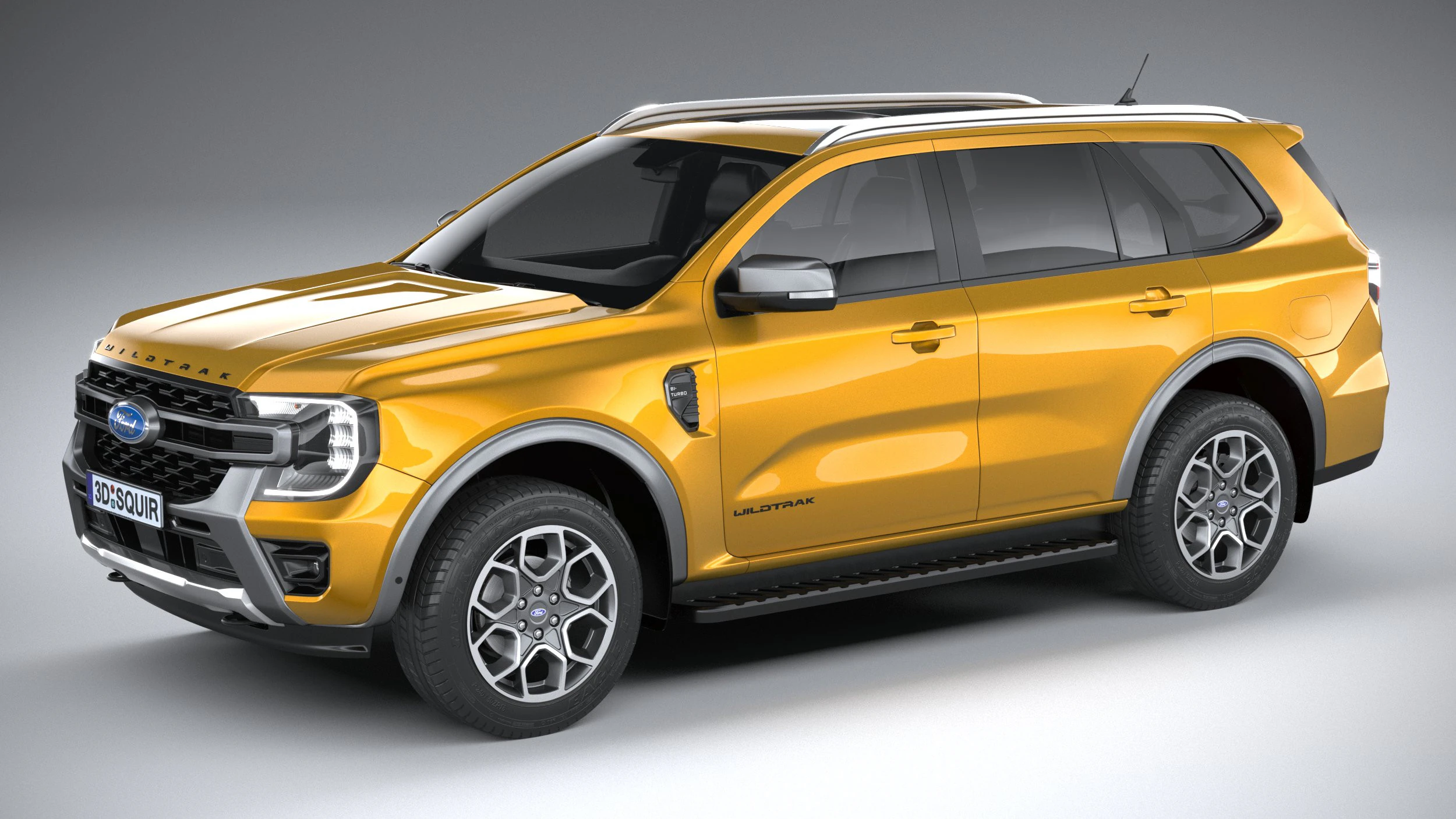 Everest Wildtrak 2023 3D Model .c4d .max .obj .3ds .fbx .stl .blend