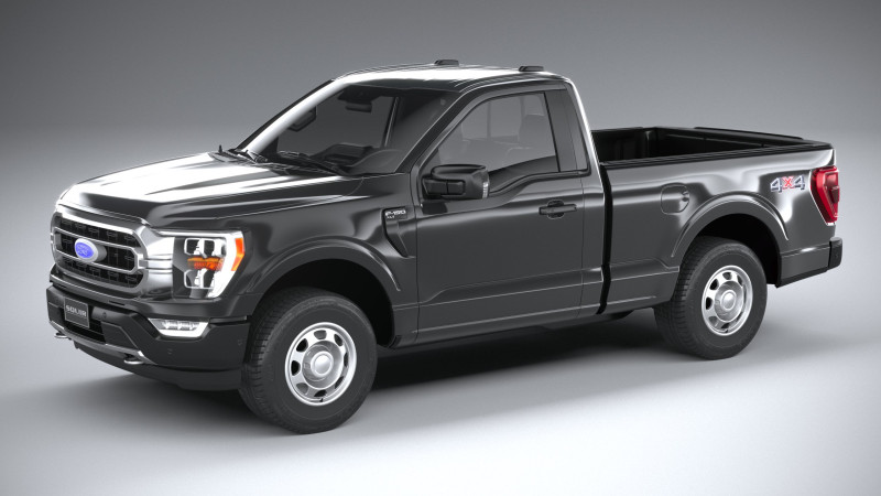 F150 Base 2022 3D Model .c4d .max .obj .3ds .fbx .stl .blend 