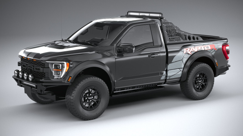 F150 Raptor R 2023 short 3D Модель .c4d .max .obj .3ds .fbx .stl .blend 