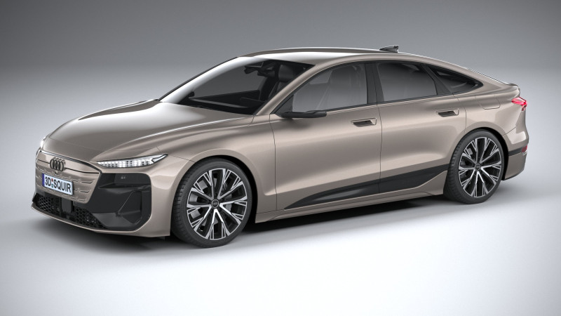Audi A6 Sportback e-tron 2025 3Dモデル .c4d .max .obj .3ds .fbx .stl .blend