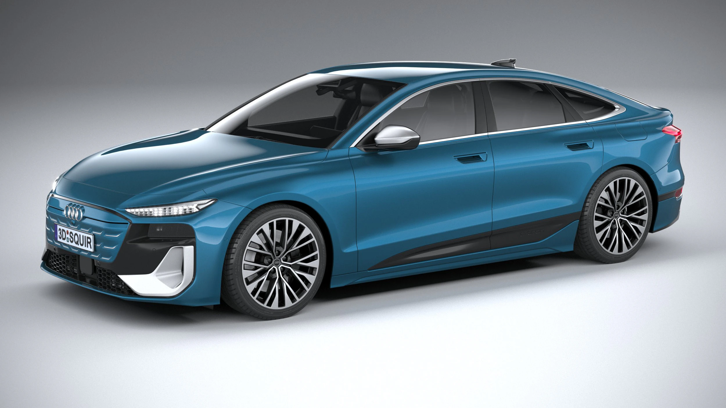 Audi S6 Sportback e-tron 2025 3D Model .c4d .max .obj .3ds .fbx .stl .blend 