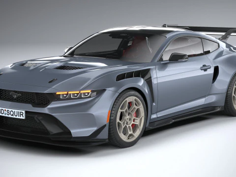 Mustang GTD 2025 LowPoly 3D Model