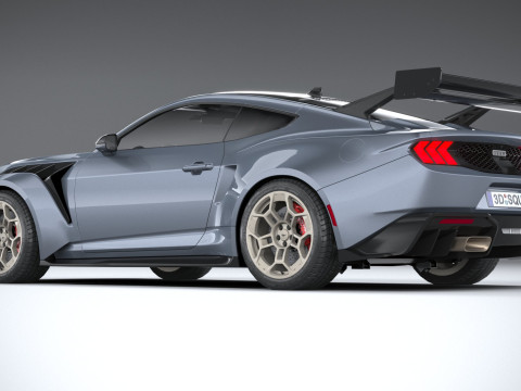 Mustang GTD 2025 LowPoly 3D Model