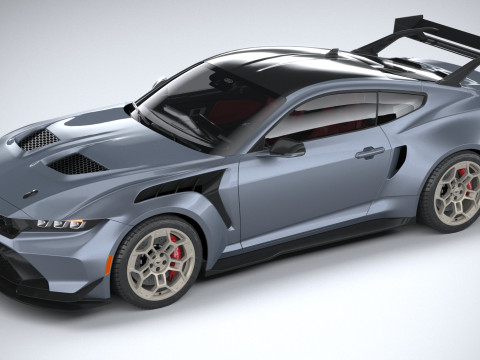 Mustang GTD 2025 LowPoly 3D Model