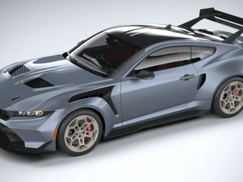 Mustang GTD 2025 LowPoly 3D Model