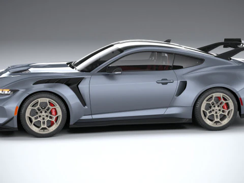 Mustang GTD 2025 LowPoly 3D Model