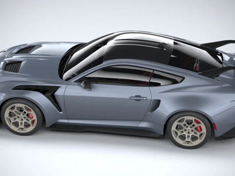 Mustang GTD 2025 LowPoly 3D Model