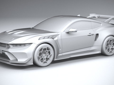 Mustang GTD 2025 LowPoly 3D Model