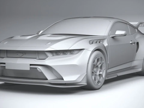 Mustang GTD 2025 LowPoly 3D Model