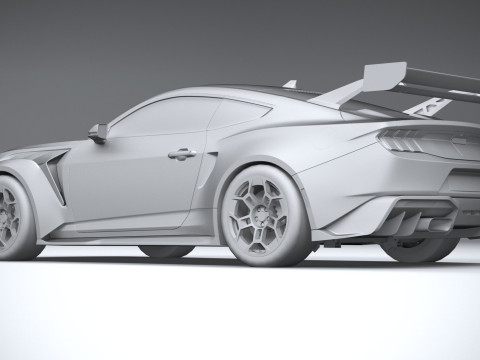 Mustang GTD 2025 LowPoly 3D Model