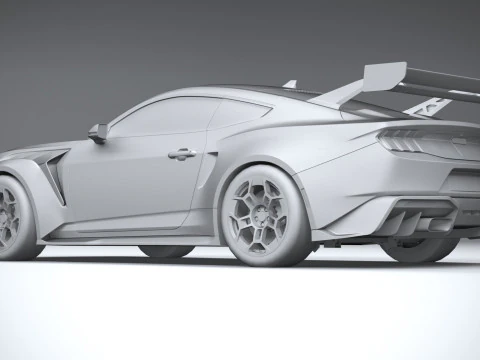 Mustang GTD 2025 LowPoly 3D Model