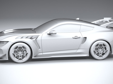 Mustang GTD 2025 LowPoly 3D Model