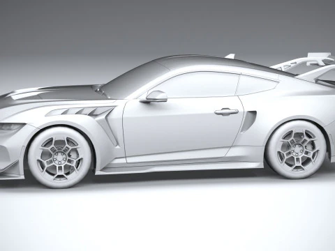 Mustang GTD 2025 LowPoly 3D Model