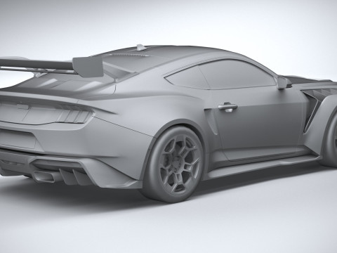 Mustang GTD 2025 LowPoly 3D Model