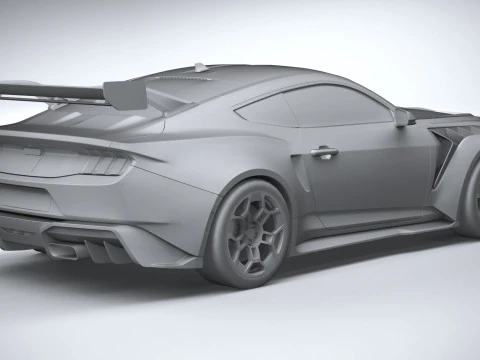 Mustang GTD 2025 LowPoly 3D Model